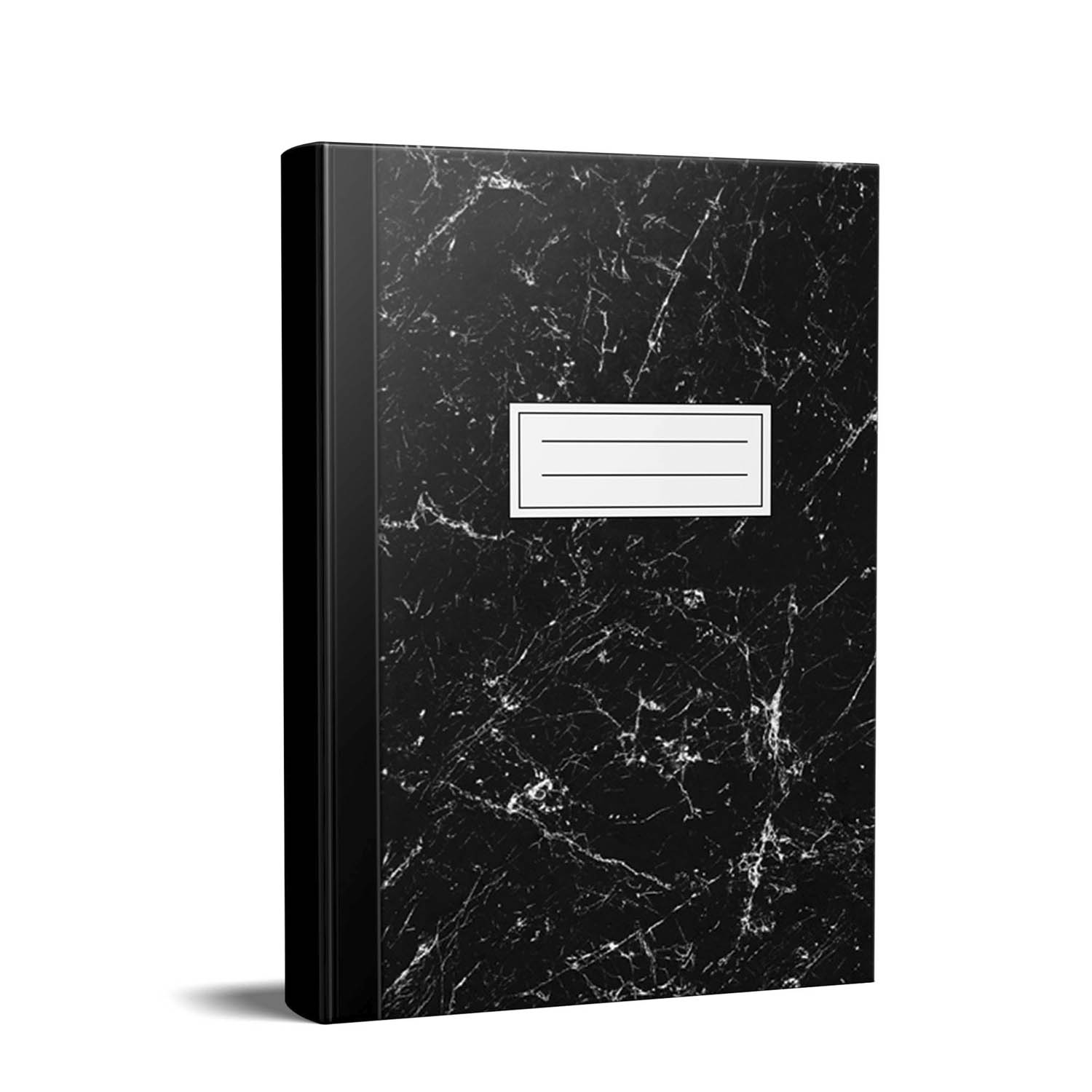 Hardcover notebook and sketchbook A5 size, Black Mirror design The