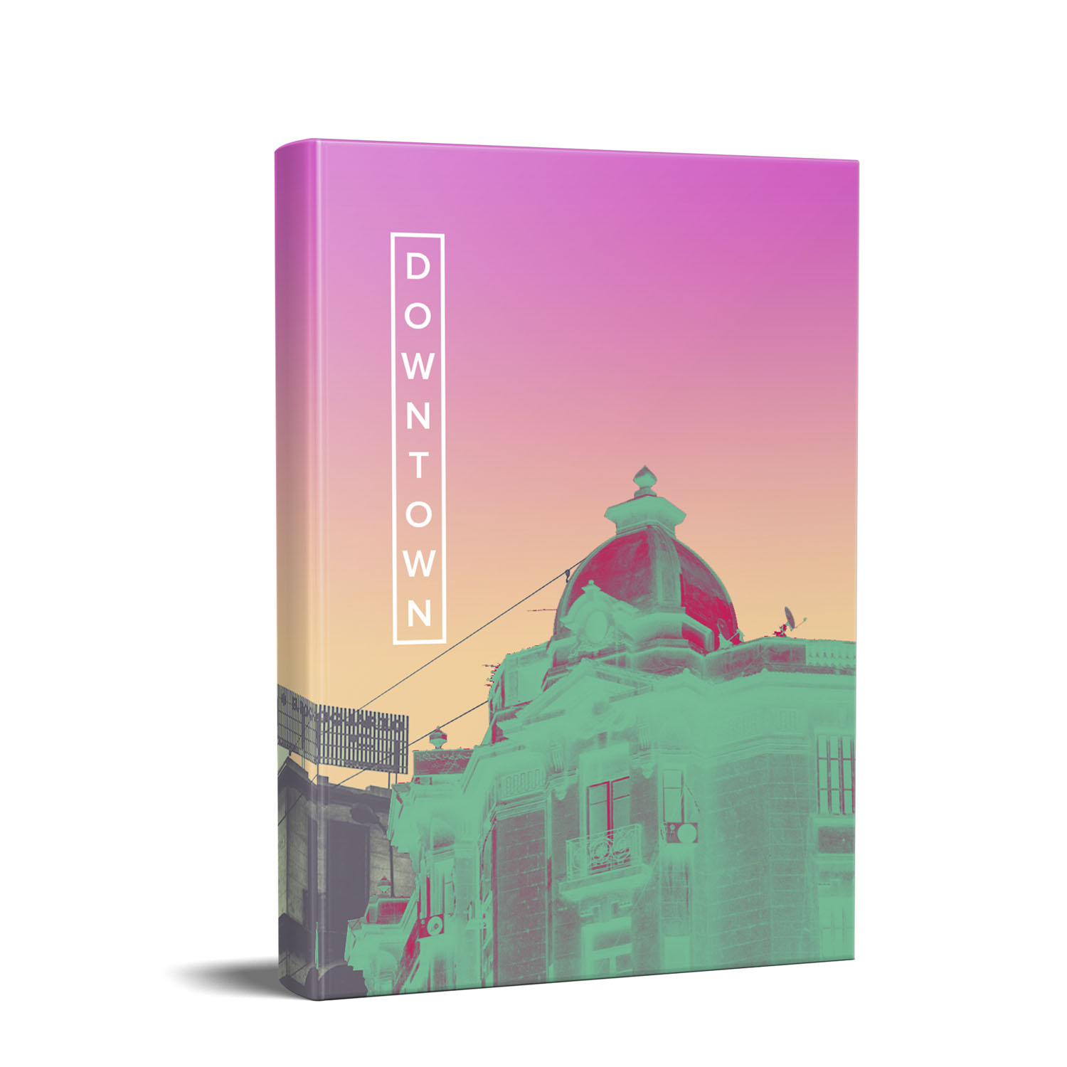 Hardcover notebook and sketchbook A5 size, Downtown design The