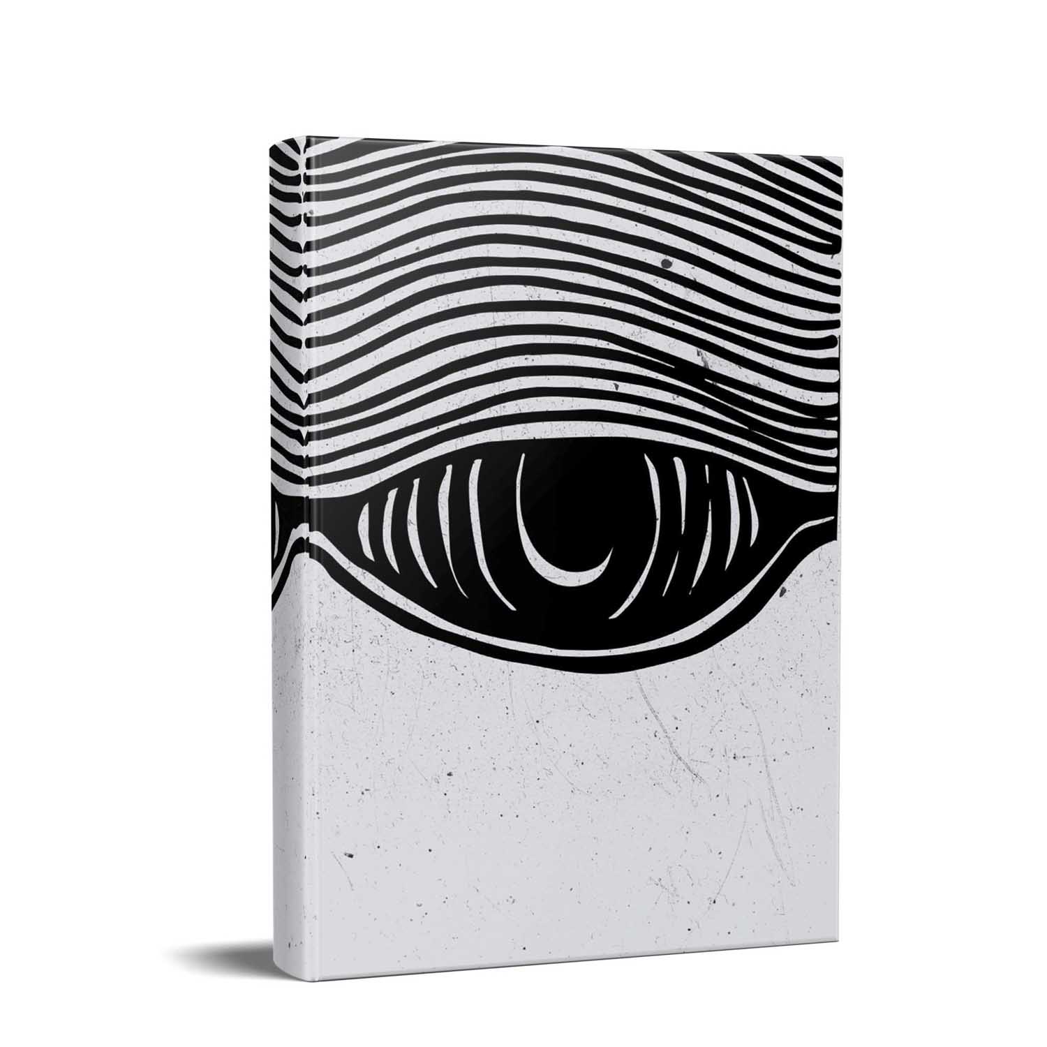 Hardcover notebook and sketchbook A5 size, eye design The Inkjection